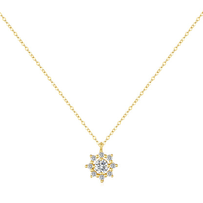 S925 Sterling Silver Snowflake Necklace