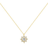 S925 Sterling Silver Snowflake Necklace