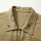 American Retro Street Distressed Graffiti Workwear Jacket
