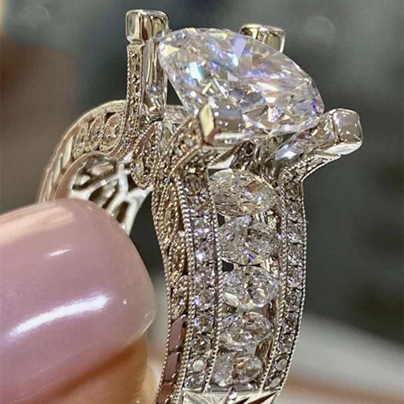 European And American Fashion Women's Copper Zircon Ring
