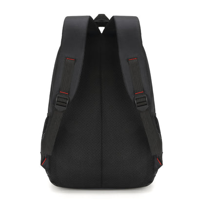 Men's Simple Solid Color Oxford Cloth Waterproof Backpack