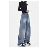 Retro Loose Machete Jeans For Women