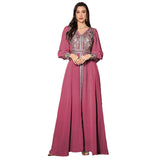 Turkish Robe Fashion Embroidered Chiffon Dress