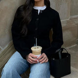 Women's Slim-fit Cropped Cardigan Sweater Coat