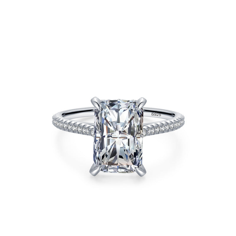 S925 Sterling Silver Simulation Diamond Ring