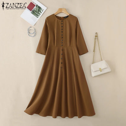 2025 Spring Fashion Long Sleeve Party Work Sundress Women Dresses