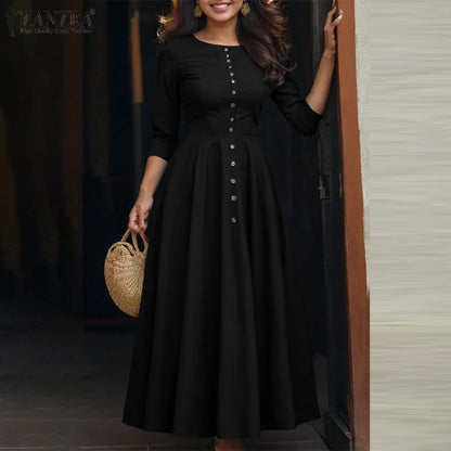 2025 Spring Fashion Long Sleeve Party Work Sundress Women Dresses
