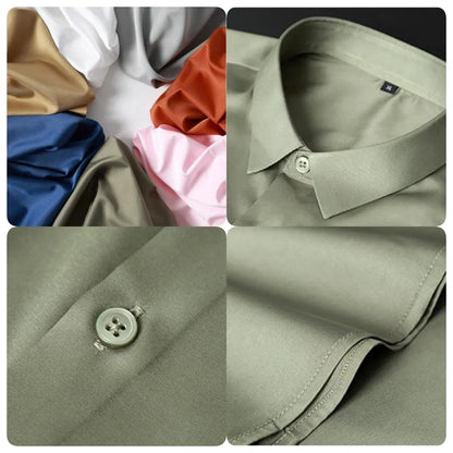Men's Short Sleeve Non-Iron Anti-Wrinkle Business Casual Shirt (5XL)