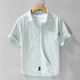 Summer Menswear Striped Minimalist Short Sleeve Shirt
