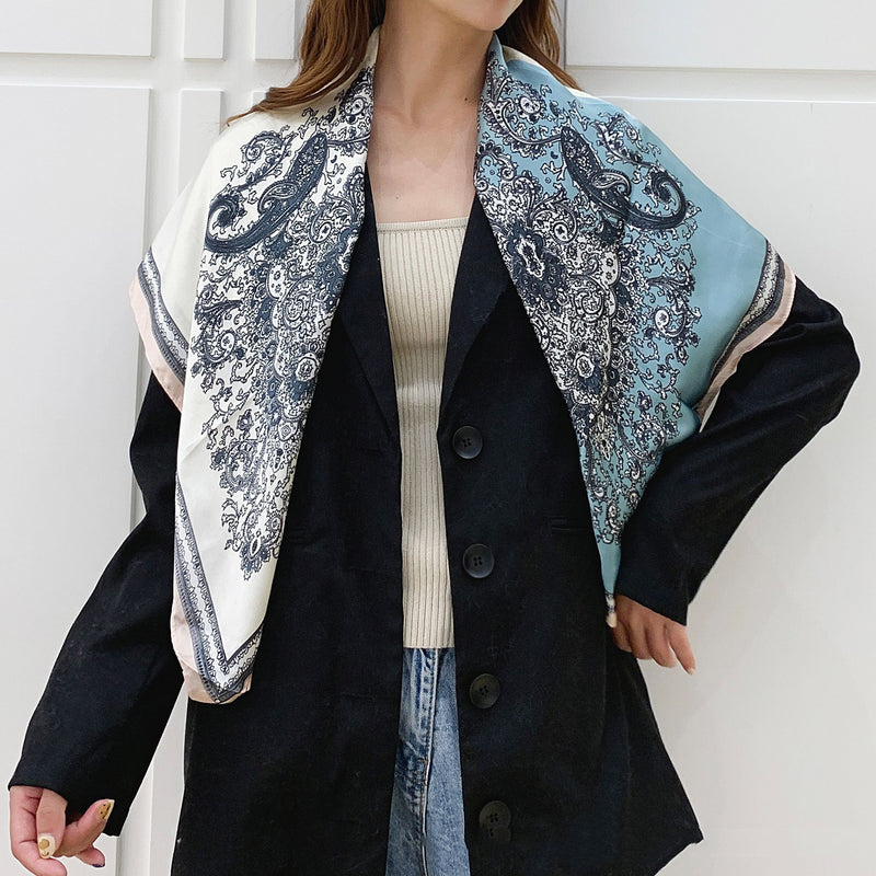 Fashion Silk Scarves Female Printing Hijab