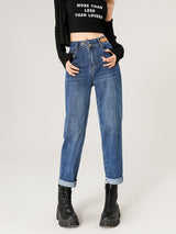 Loose Slimming Radish Irregular Cropped High Waist