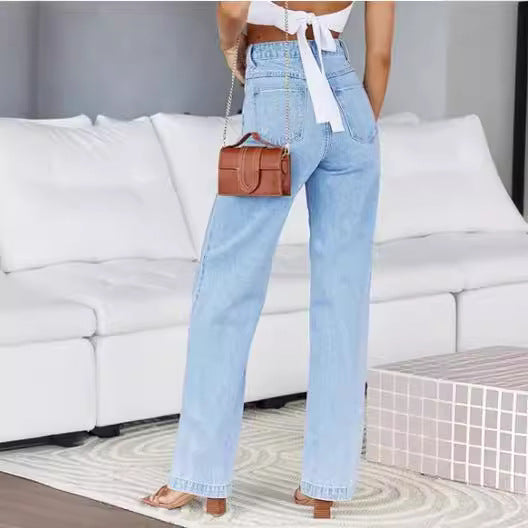 Fashion Women's Jeans Loose All-matching Straight