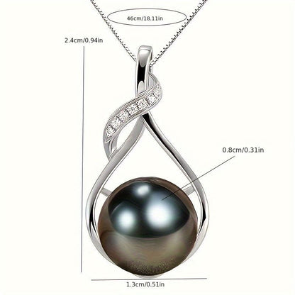 Tahiti Black Pearl Necklace Gift