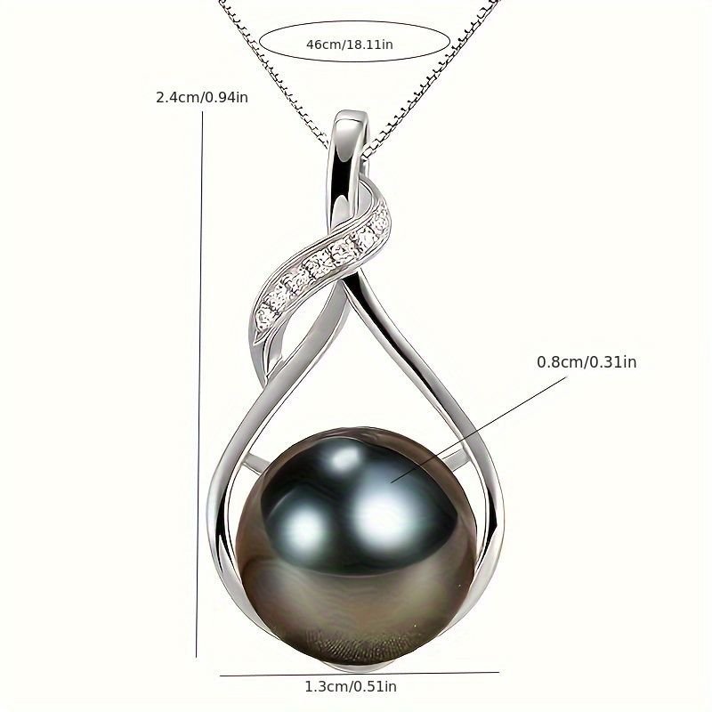Tahiti Black Pearl Necklace Gift