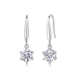 Jumping Wind Inlaid Moissanite Silver Earrings Luxury Fashion Diamond Earrings