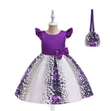 Girls' Fashion Casual Flounced Sleeve Polka Dot Printed Dress