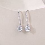 Jumping Wind Inlaid Moissanite Silver Earrings Luxury Fashion Diamond Earrings