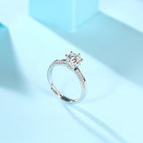 Moissanite Diamond Wedding Ring Luxury Fashion Silver Ring