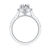 Audrey Large Diamond Ring Luxury Fashion Set Moissanite Silver Ring