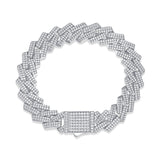 The Keel Luxury Fashion Mossan Diamond S925 Silver Bracelet Rivaling Natural Diamonds