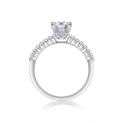 Arrange Large Diamond Rings, Wedding Rings, Luxury Fashion Set Moissanite Silver Rings
