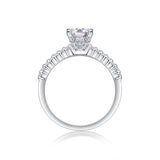 Arrange Large Diamond Rings, Wedding Rings, Luxury Fashion Set Moissanite Silver Rings