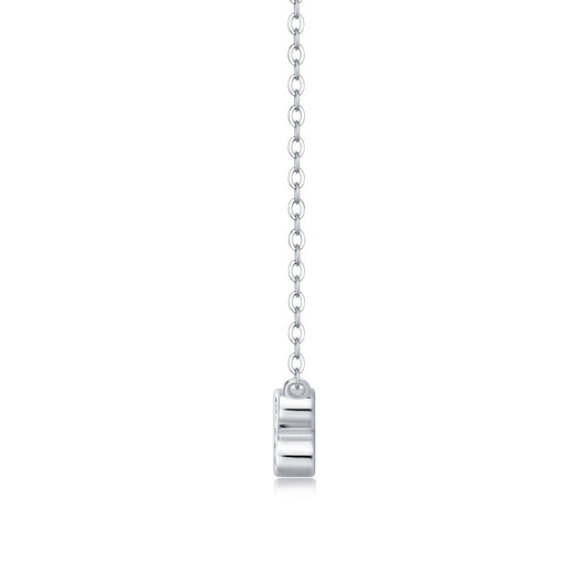 White Dew Luxury Fashion Diamond Pendant Necklace Set With Mosan Diamond Silver Ornaments