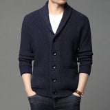 Men's Classic Lapel Cardigan Casual Sweater