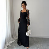 Long Sleeve Dress Dress Elegant Graceful Dress Polyester Dress