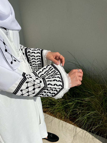 Women's Fashion Casual Embroidery Tassel Cardigan Robe