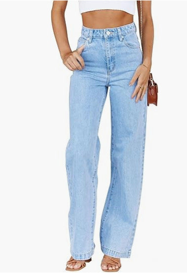 Fashion Women's Jeans Loose All-matching Straight