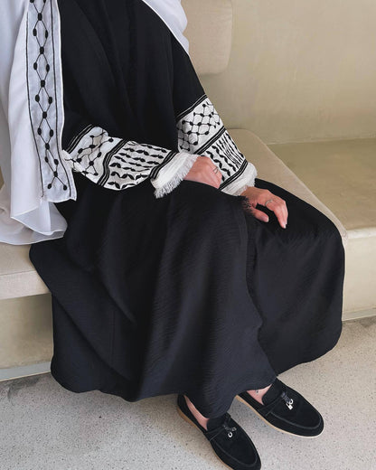 Women's Fashion Casual Embroidery Tassel Cardigan Robe