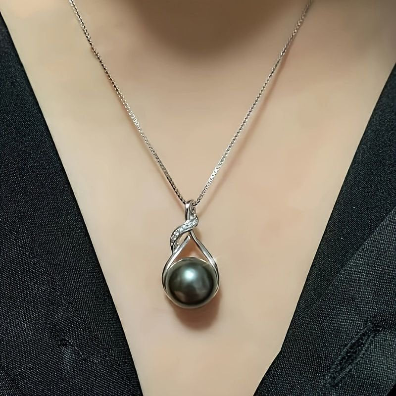 Tahiti Black Pearl Necklace Gift