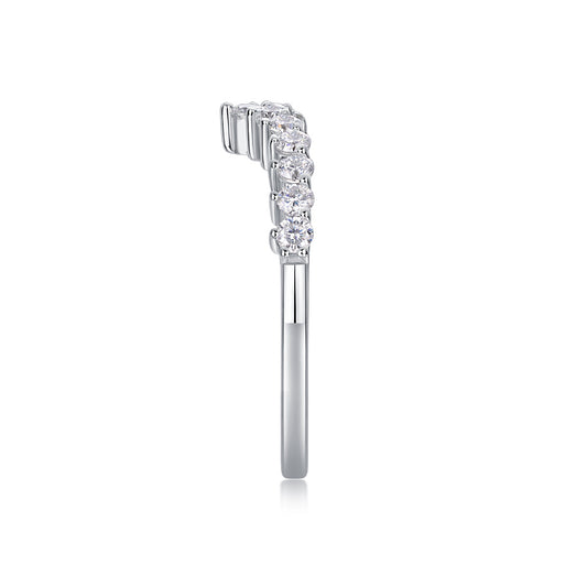 Crown Diamond Ring Luxury And Stylish Moissanite Silver Ring